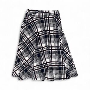 Lara Fashion blue, white, and red plaid skirt